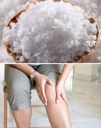 Salt in the treatment of knees