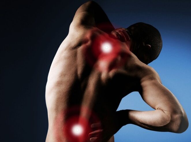 back pain due to osteochondrosis of the spine